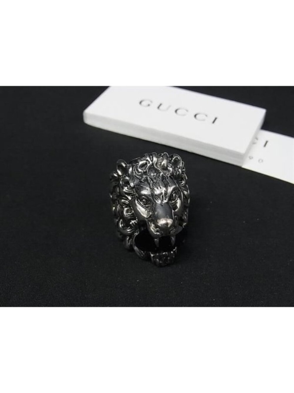 Gucci Lion Head Silver Ring